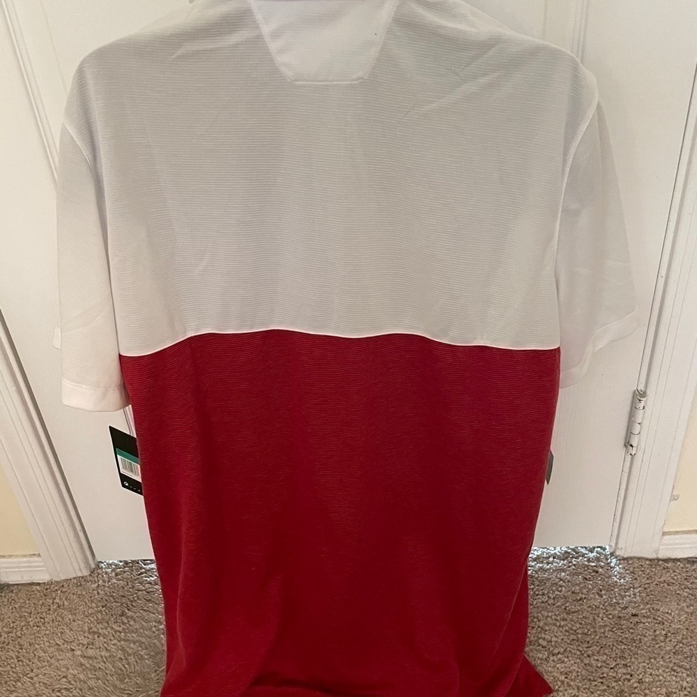 New Mens Nike NFL Arizona Cardinals Red White Polo - Picture 5 of 5